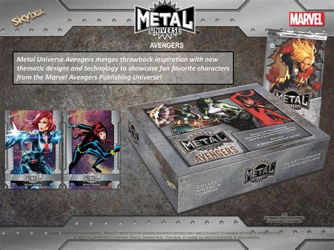 marvel metal hobby box|marvel upper deck trading cards.